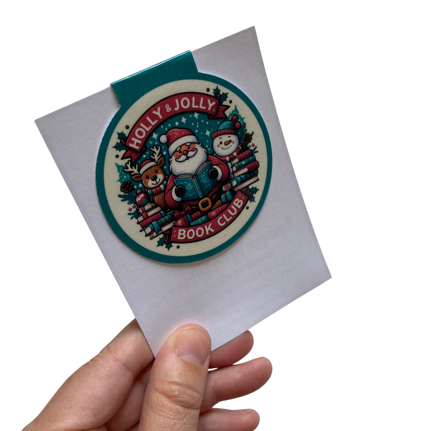 Holly & Jolly Book Club Magnetic Bookmark