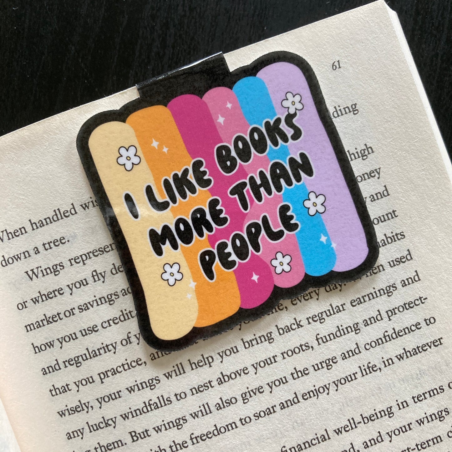 I Like Books More Than People Magnetic Bookmark