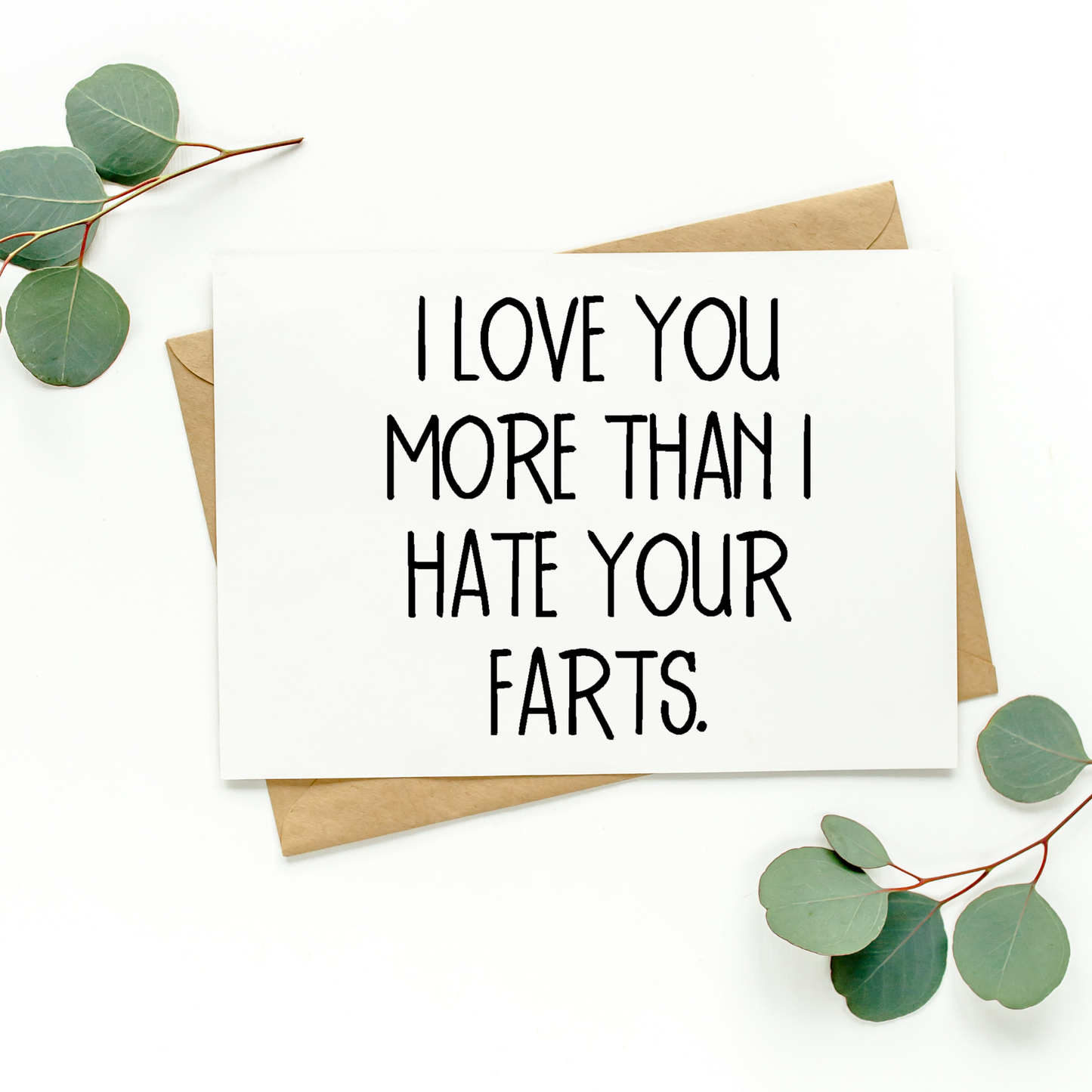 I Love You More Than I Hate Your Farts Card