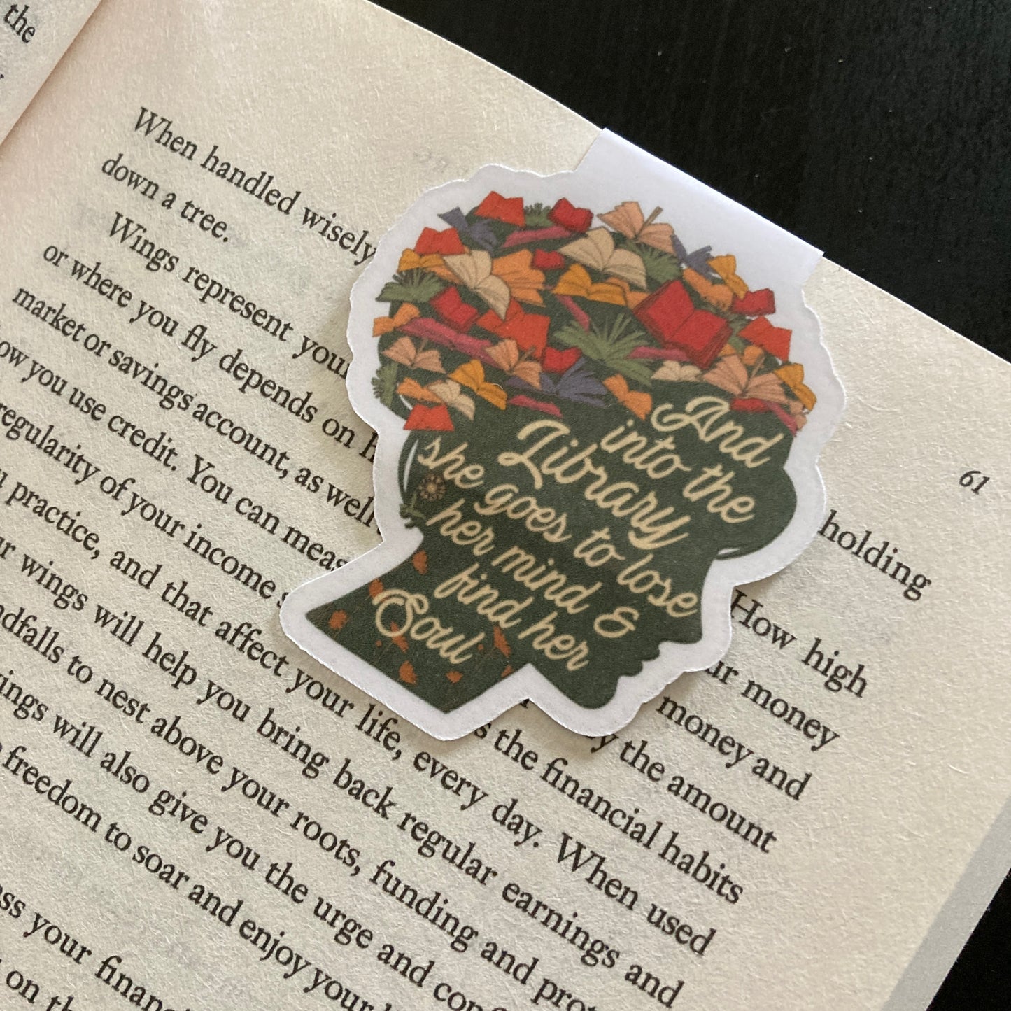 Into The Library She Goes Magnetic Bookmark