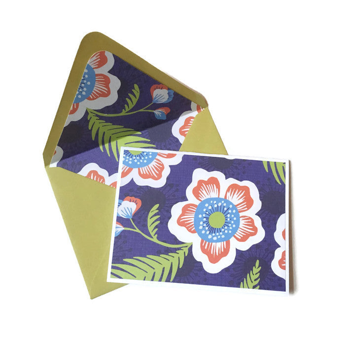Tropical Floral Note Cards