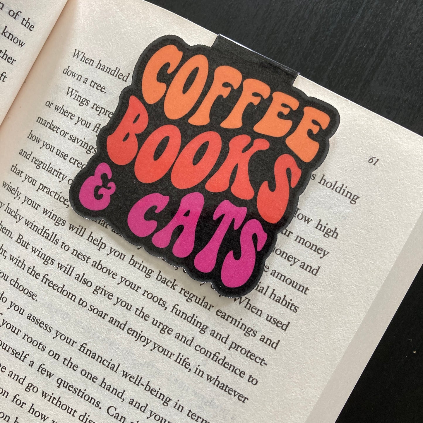 Coffee Books & Cats Bookmark