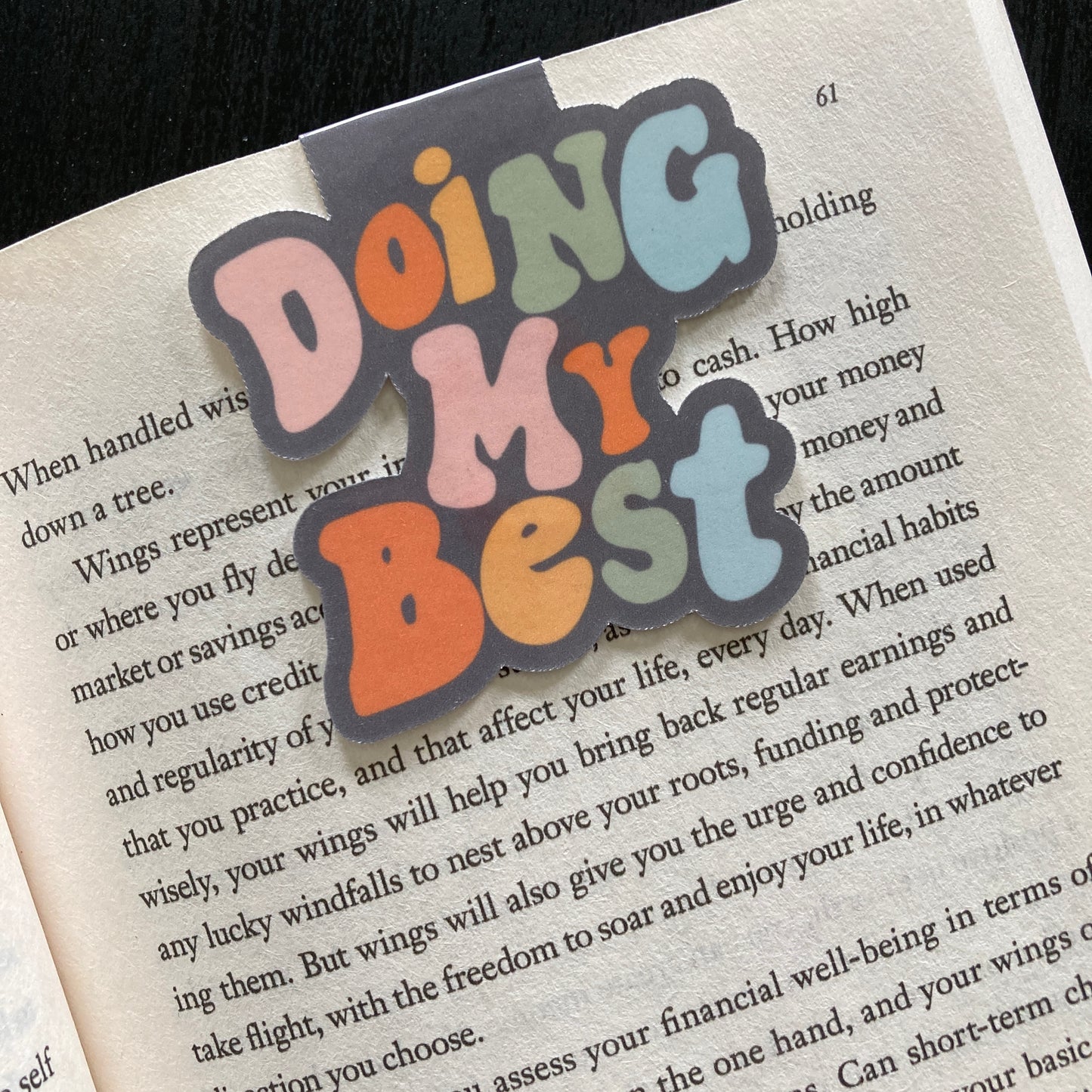 Doing My Best Magnetic Bookmark