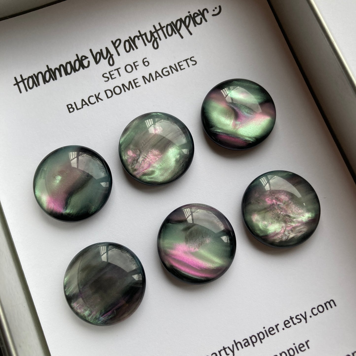 Black Marbled Magnets