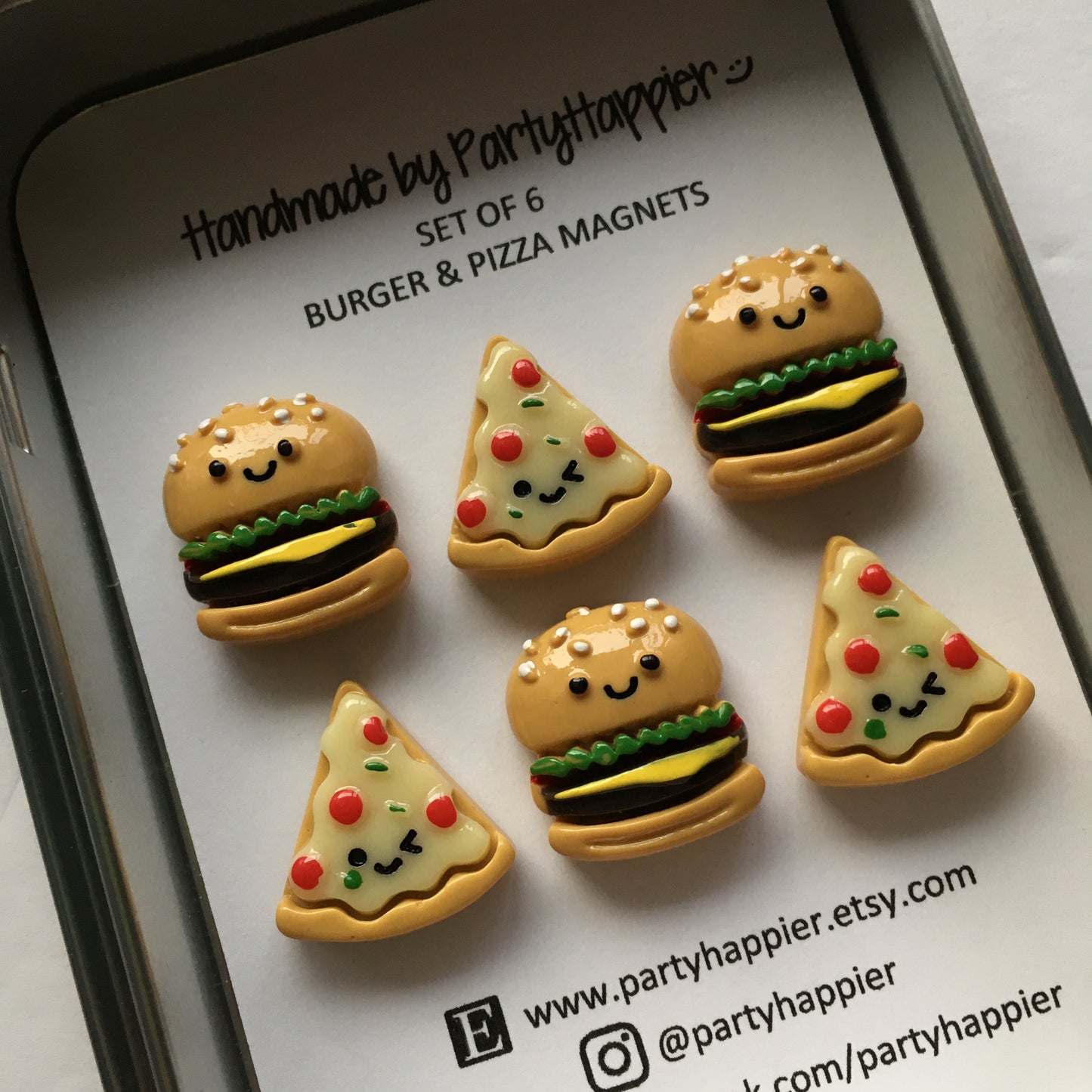 Burger and Pizza Magnets