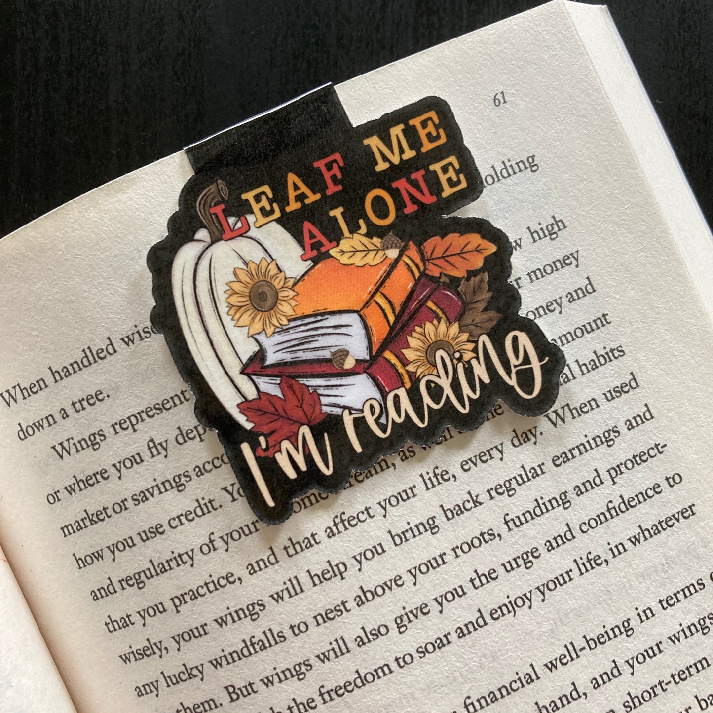 Leaf Me Alone Magnetic Bookmark