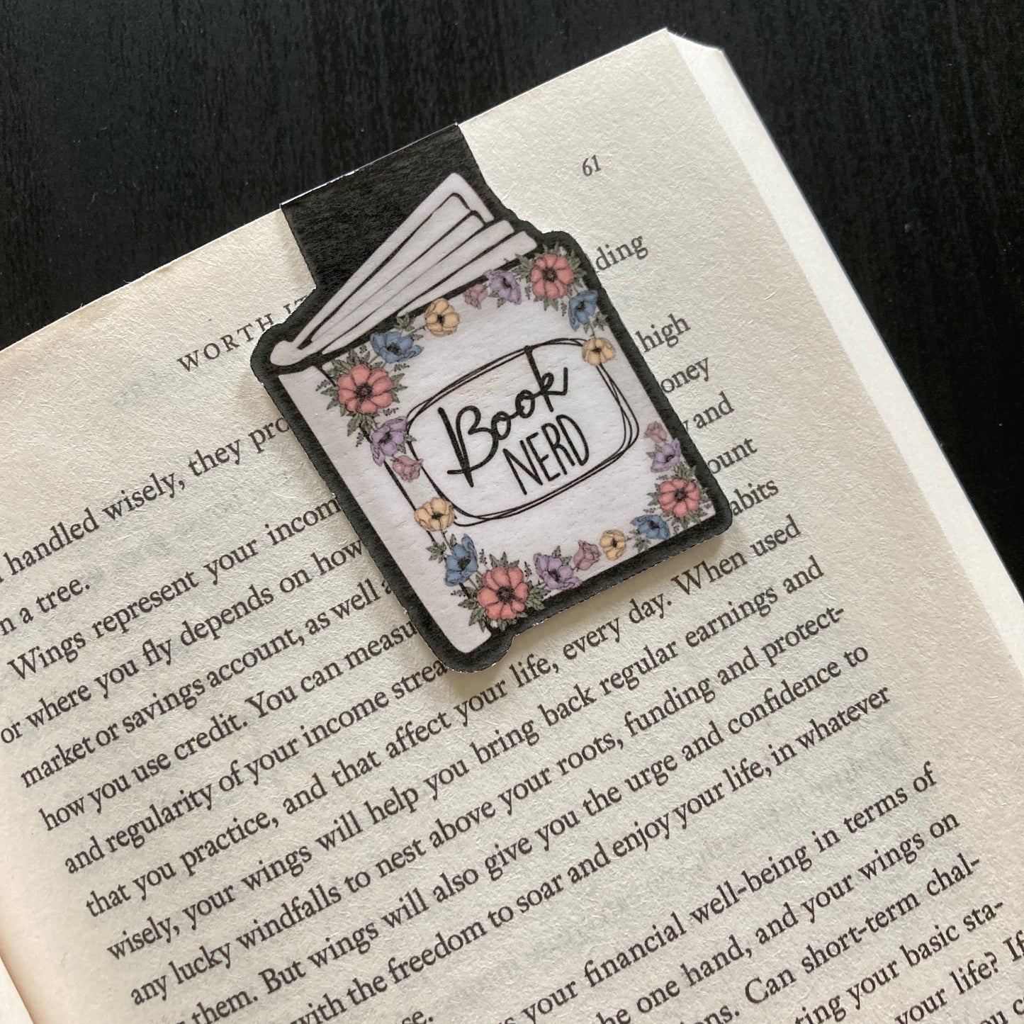 Book Nerd Magnetic Bookmark