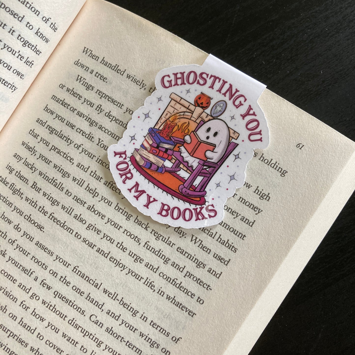 Ghosting You For My Books Magnetic Bookmark
