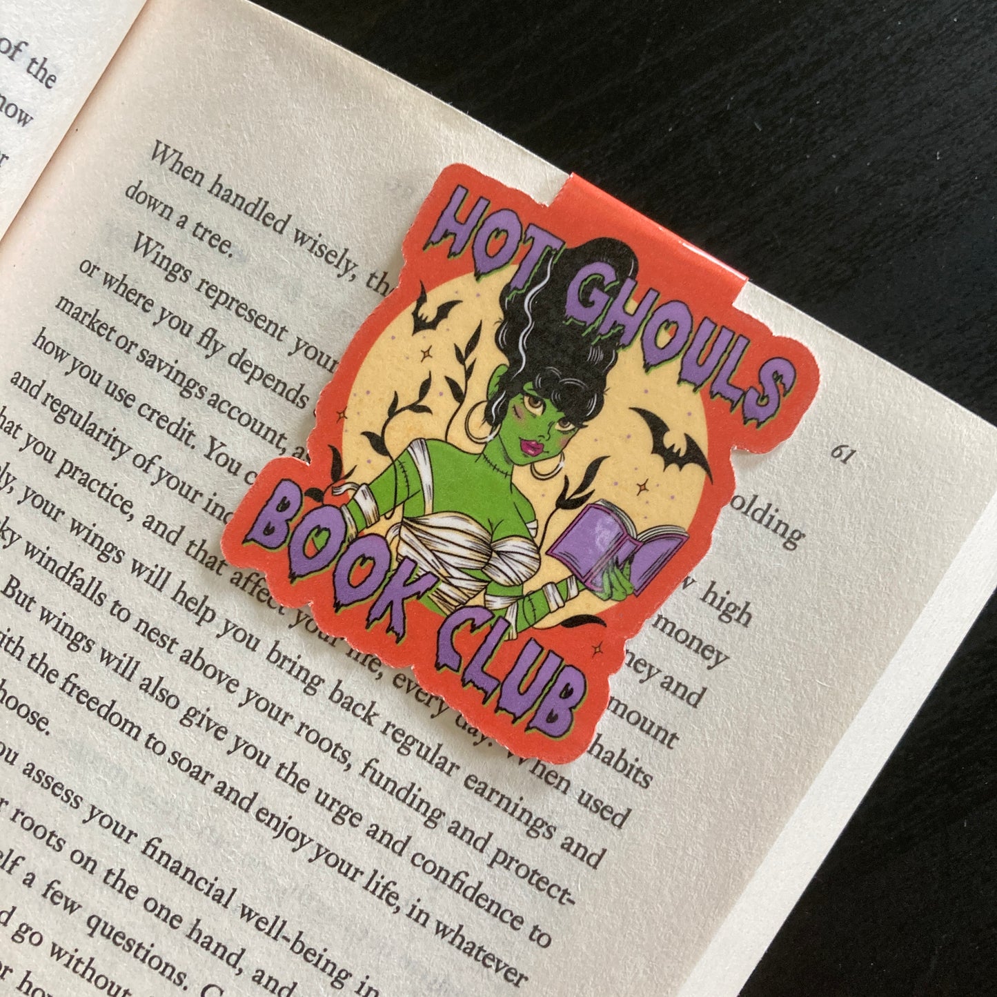 Hot Ghouls Book Club Magnetic Bookmark