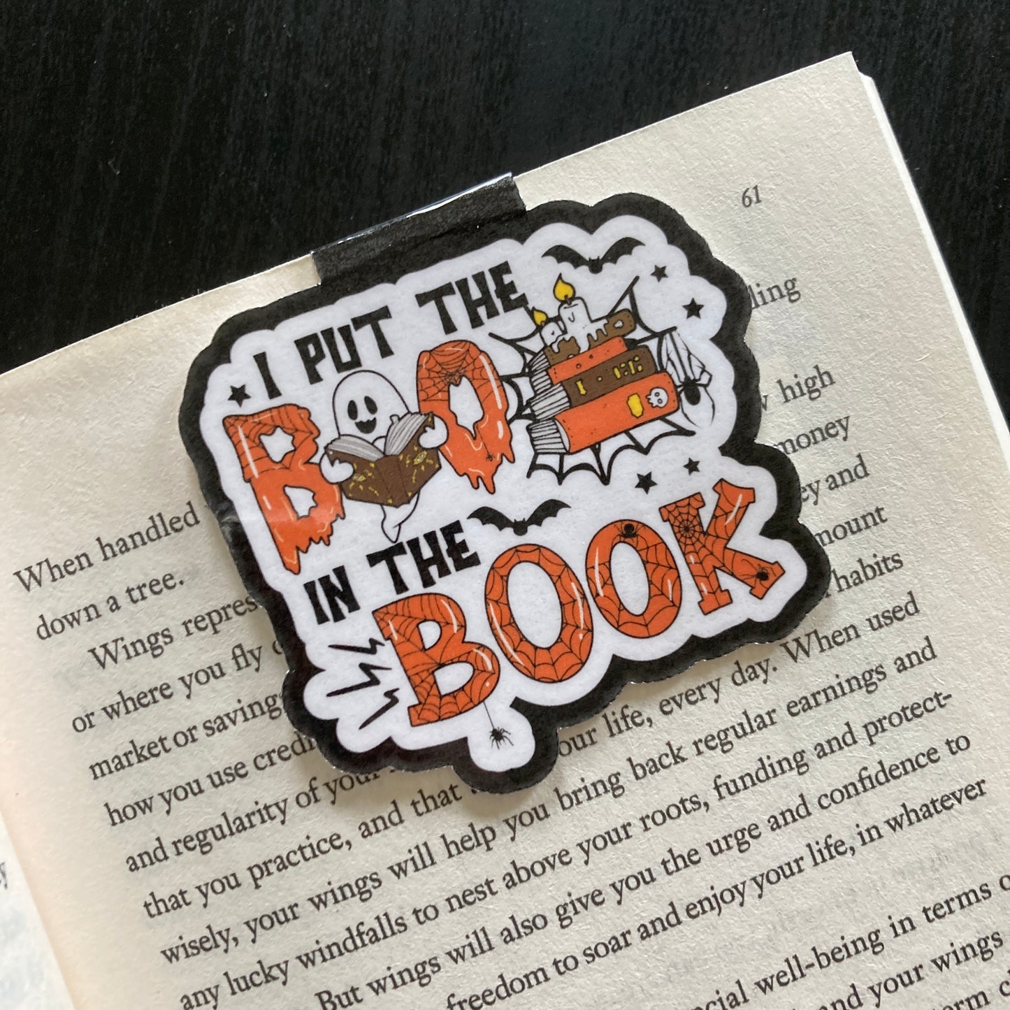 I Put The Boo In Book Magnetic Bookmark