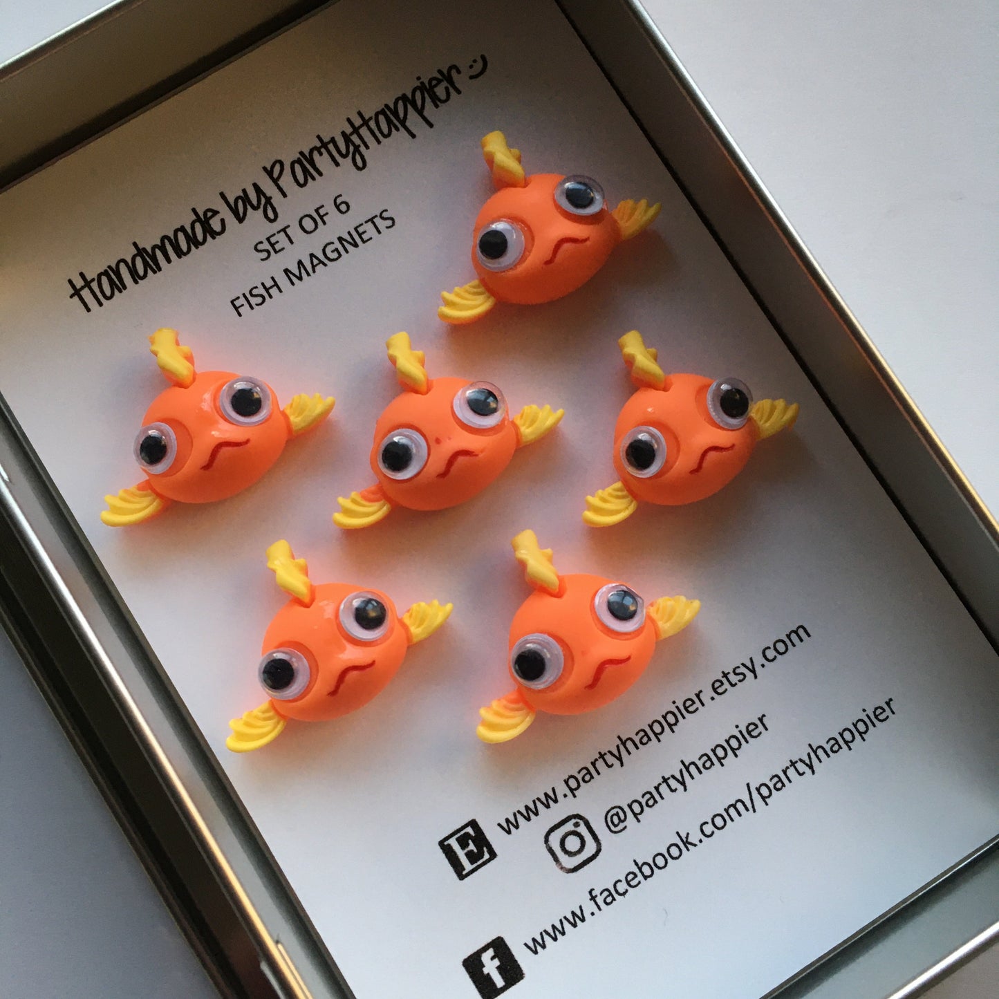 Orange Fish Magnets