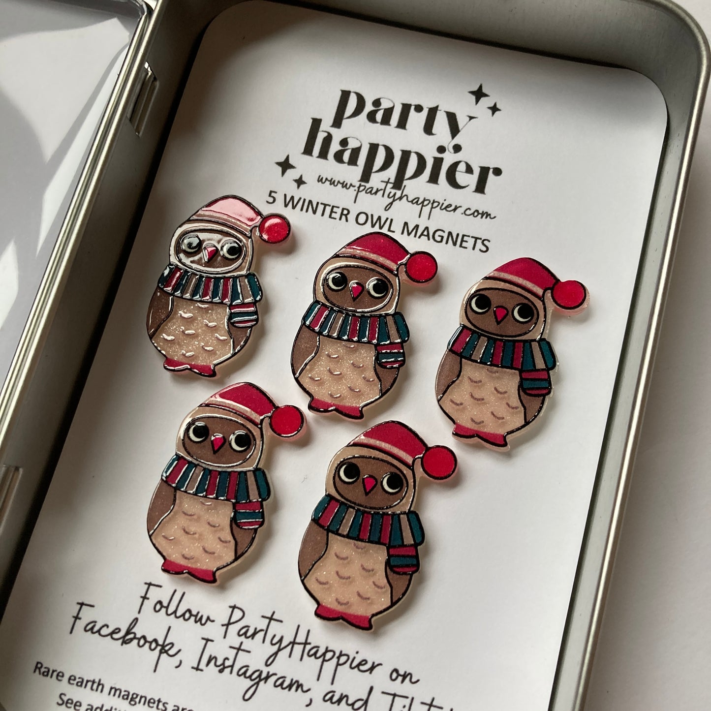 Winter Owl Magnets