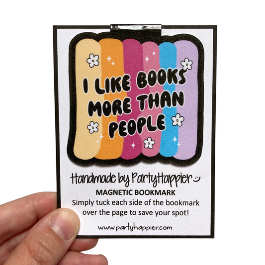 I Like Books More Than People Magnetic Bookmark