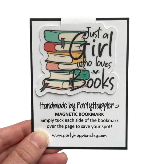 Just A Girl Who Loves Books Magnetic Bookmark