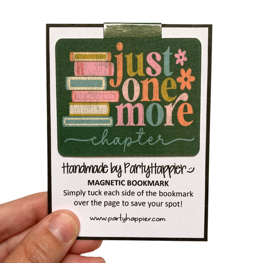 Just One More Chapter Floral Magnetic Bookmark