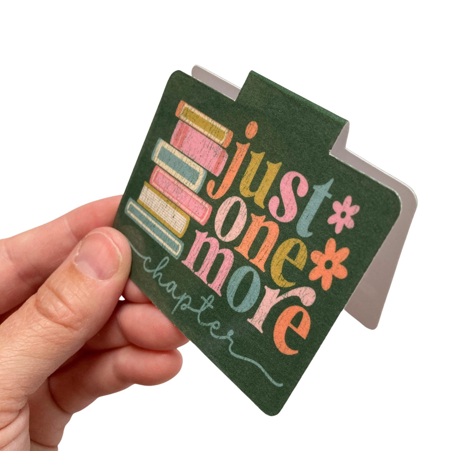 Just One More Chapter Floral Magnetic Bookmark