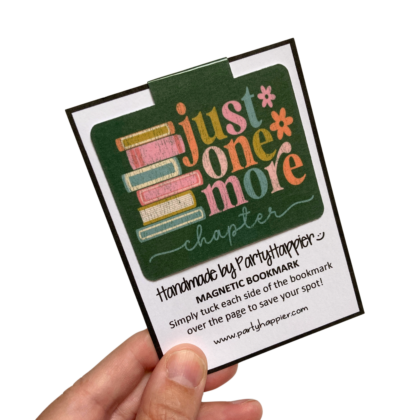 Just One More Chapter Floral Magnetic Bookmark