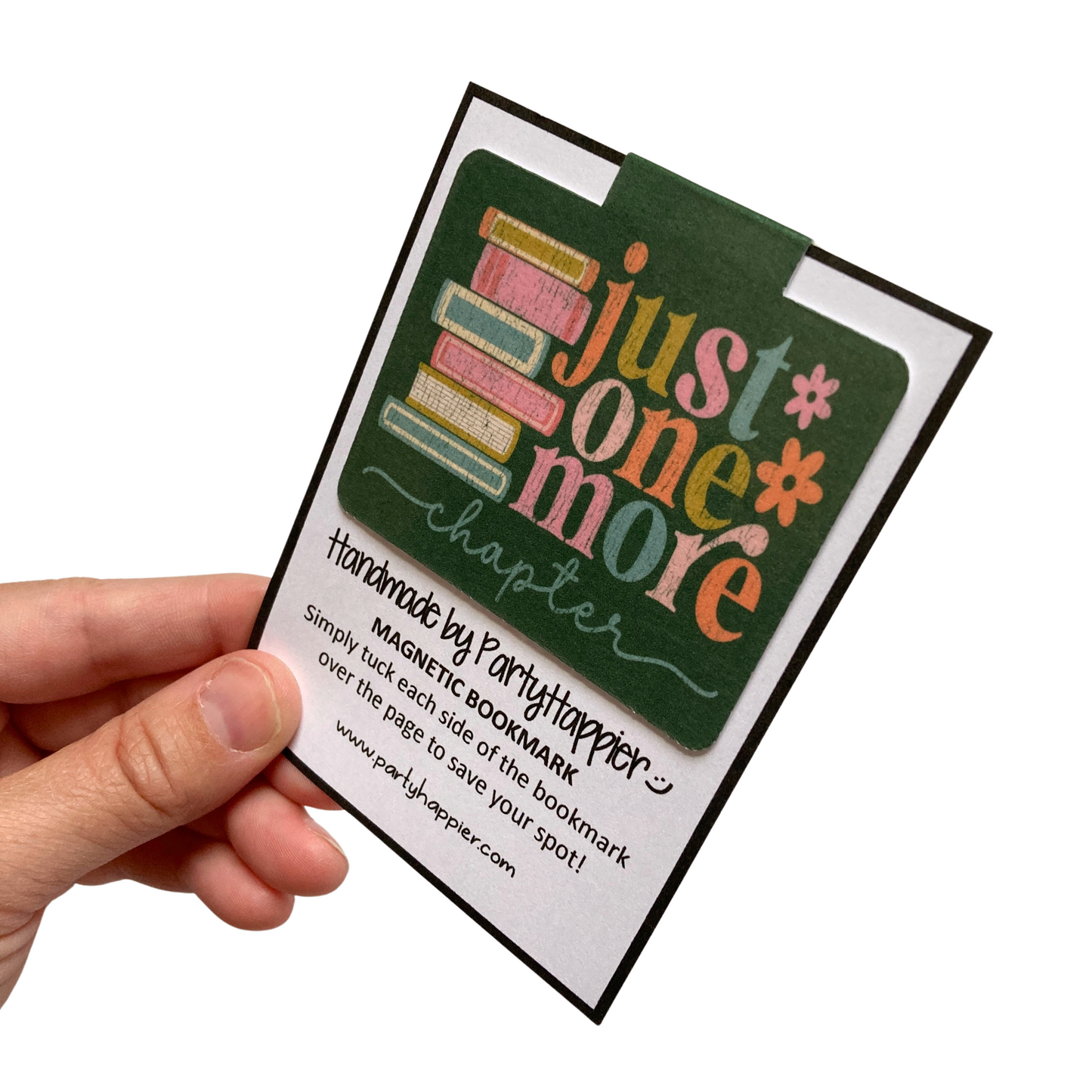 Just One More Chapter Floral Magnetic Bookmark