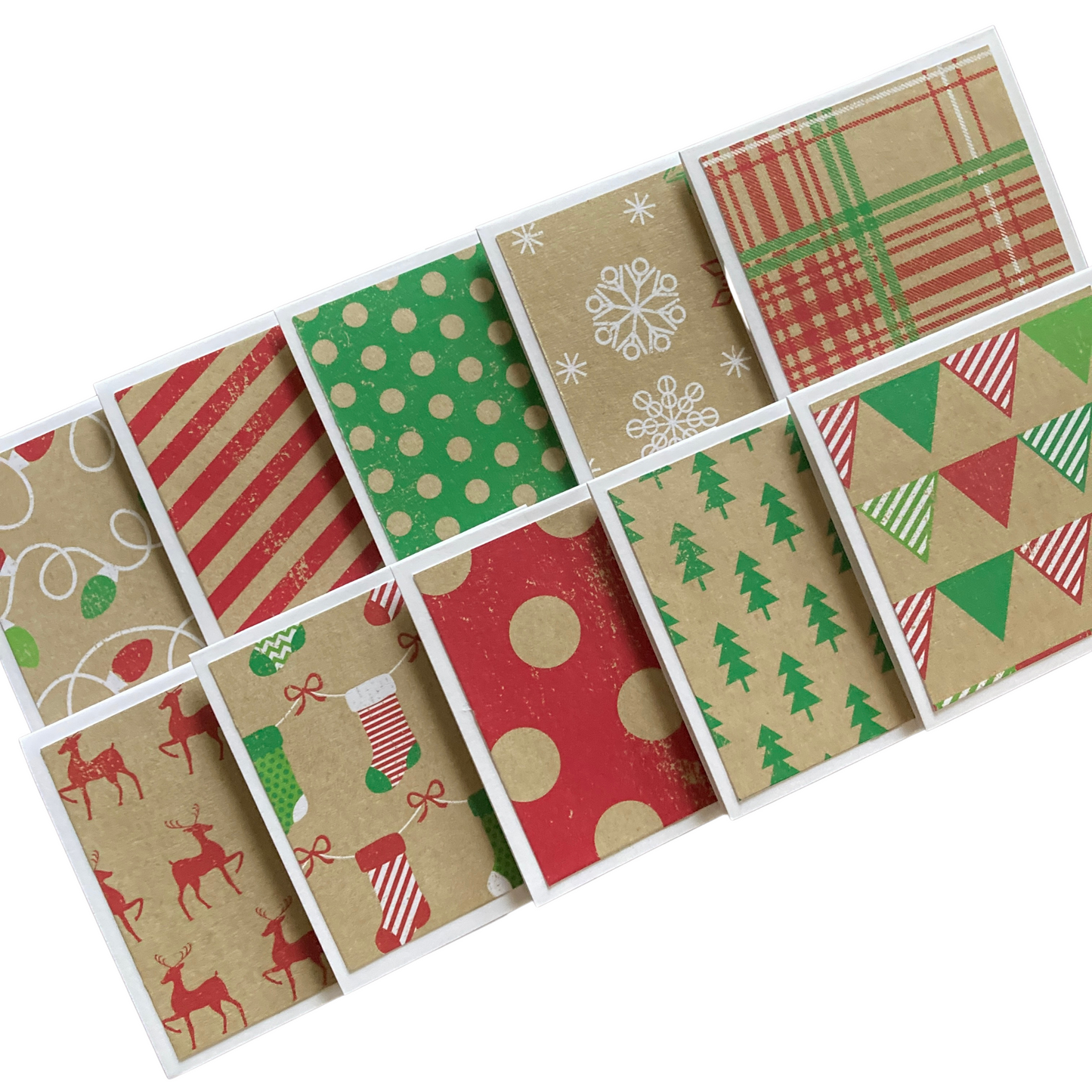 3x3 Kraft Christmas Note Cards