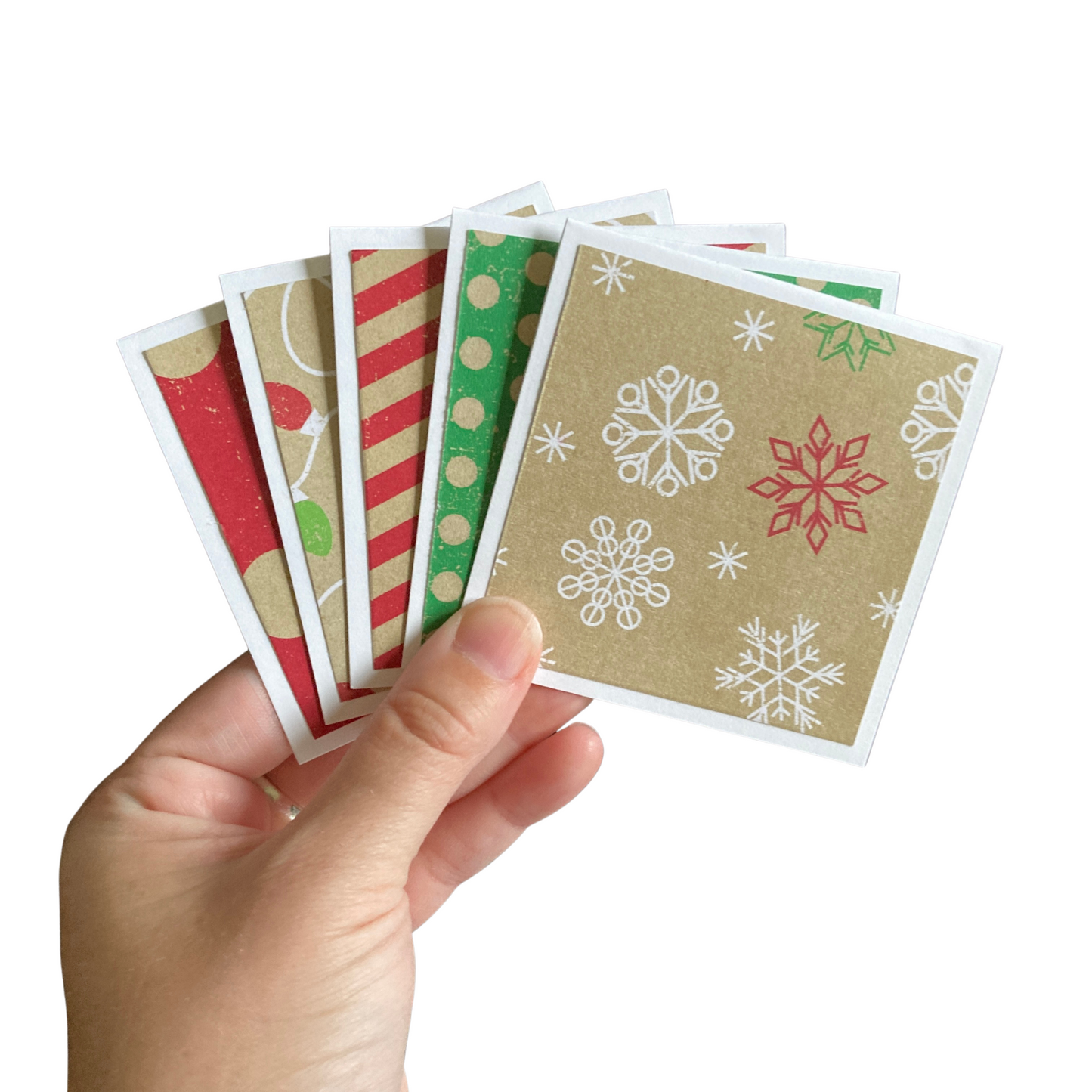 3x3 Kraft Christmas Note Cards