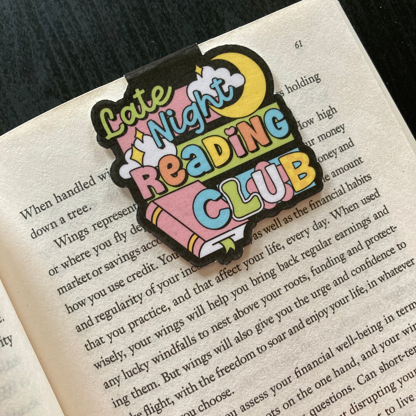 Late Night Reading Club Magnetic Bookmark