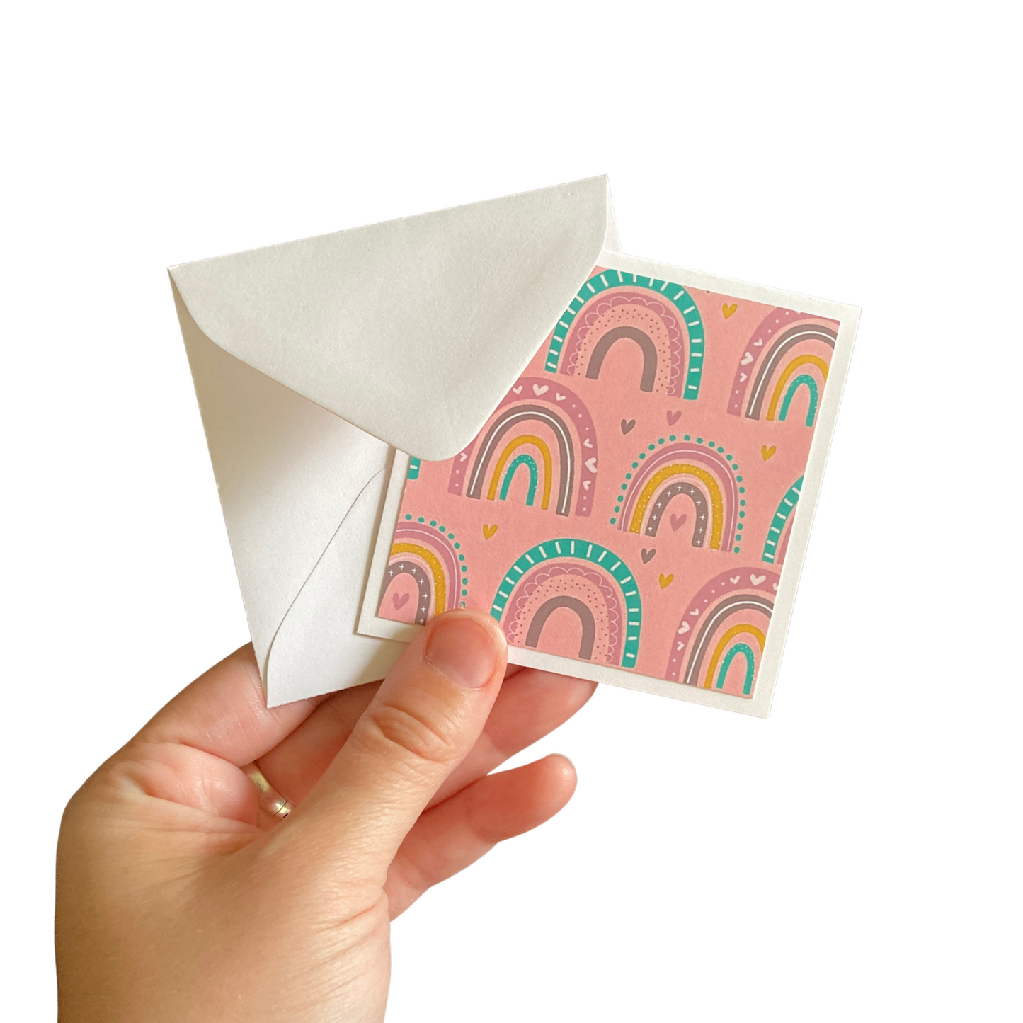 3x3 Rainbows & Flowers Note Cards