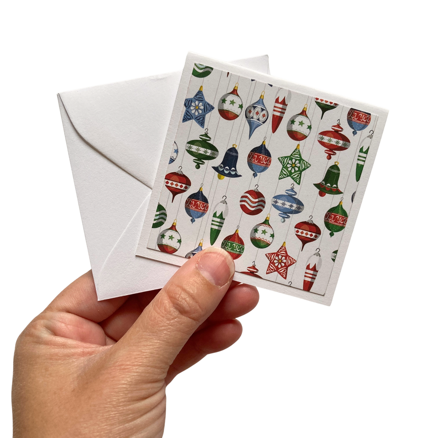3x3 White Christmas Note Cards