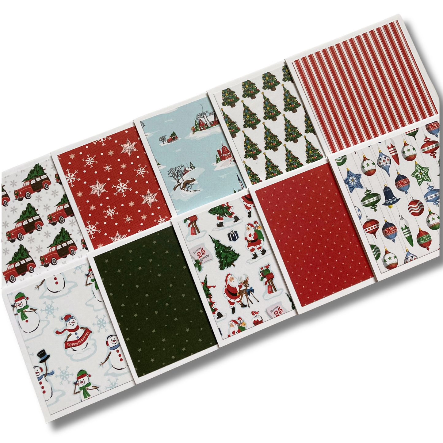 3x3 White Christmas Note Cards