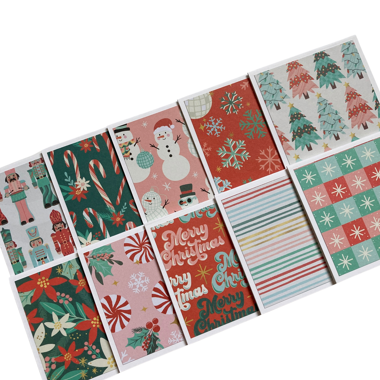 3x3 Groovy Merry & Bright Note Cards
