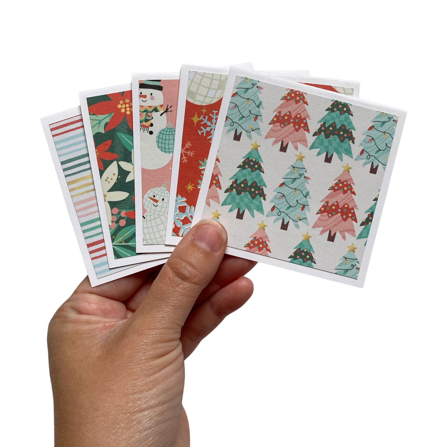 3x3 Groovy Merry & Bright Note Cards