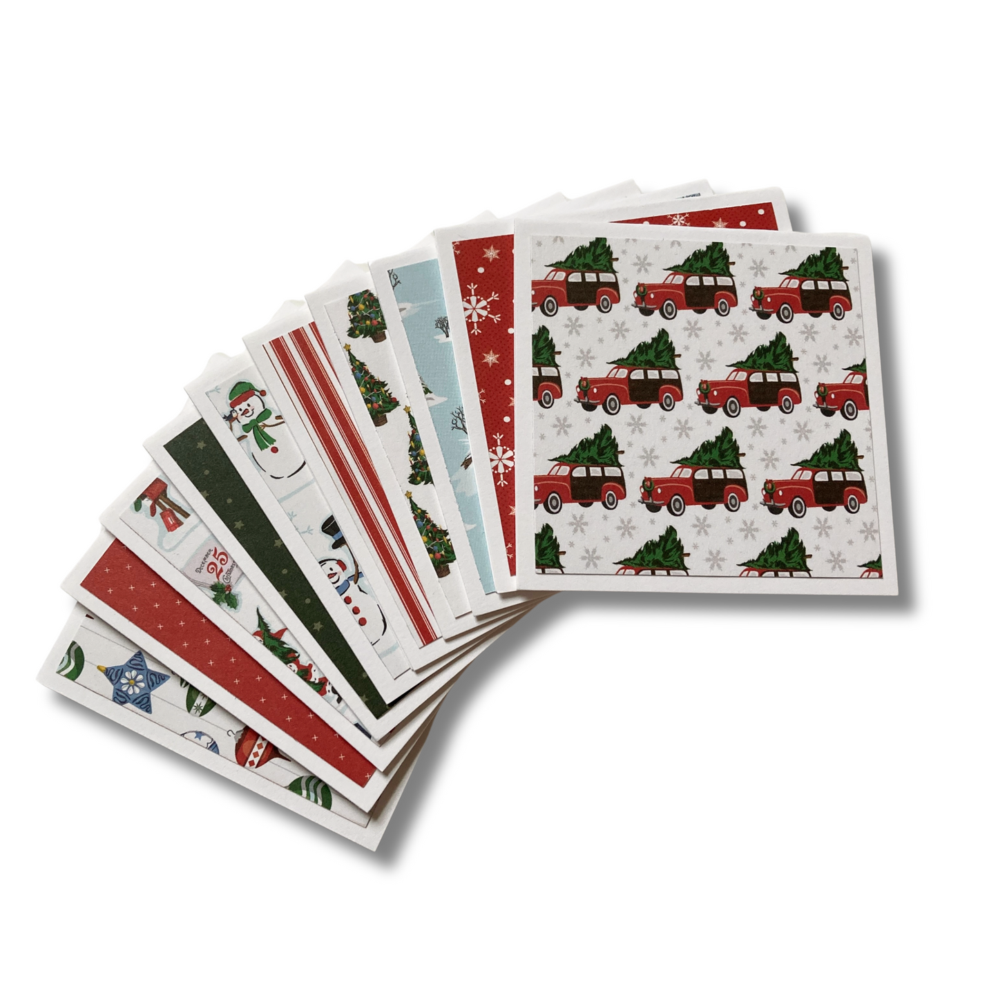 3x3 White Christmas Note Cards