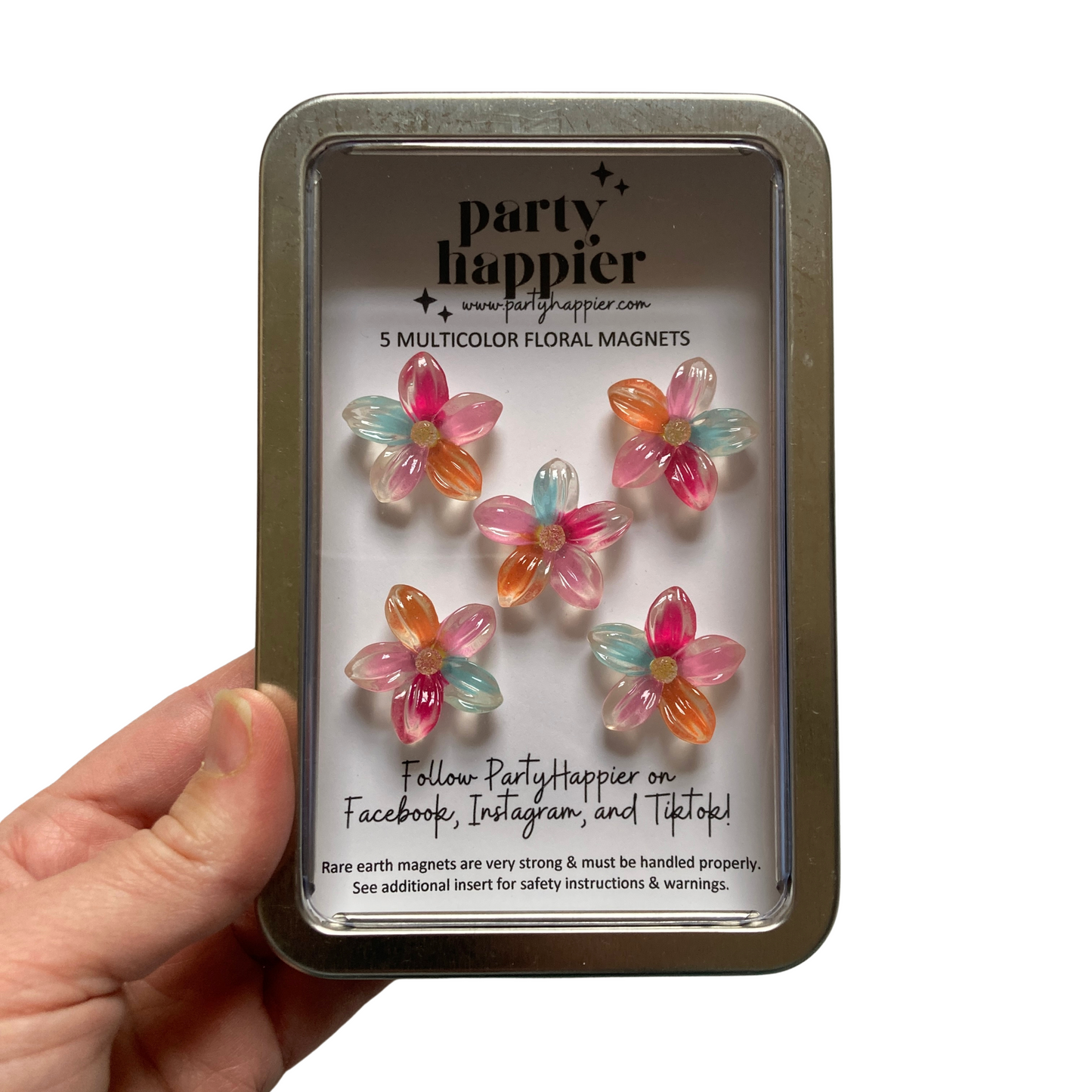 Multicolor Floral Magnets