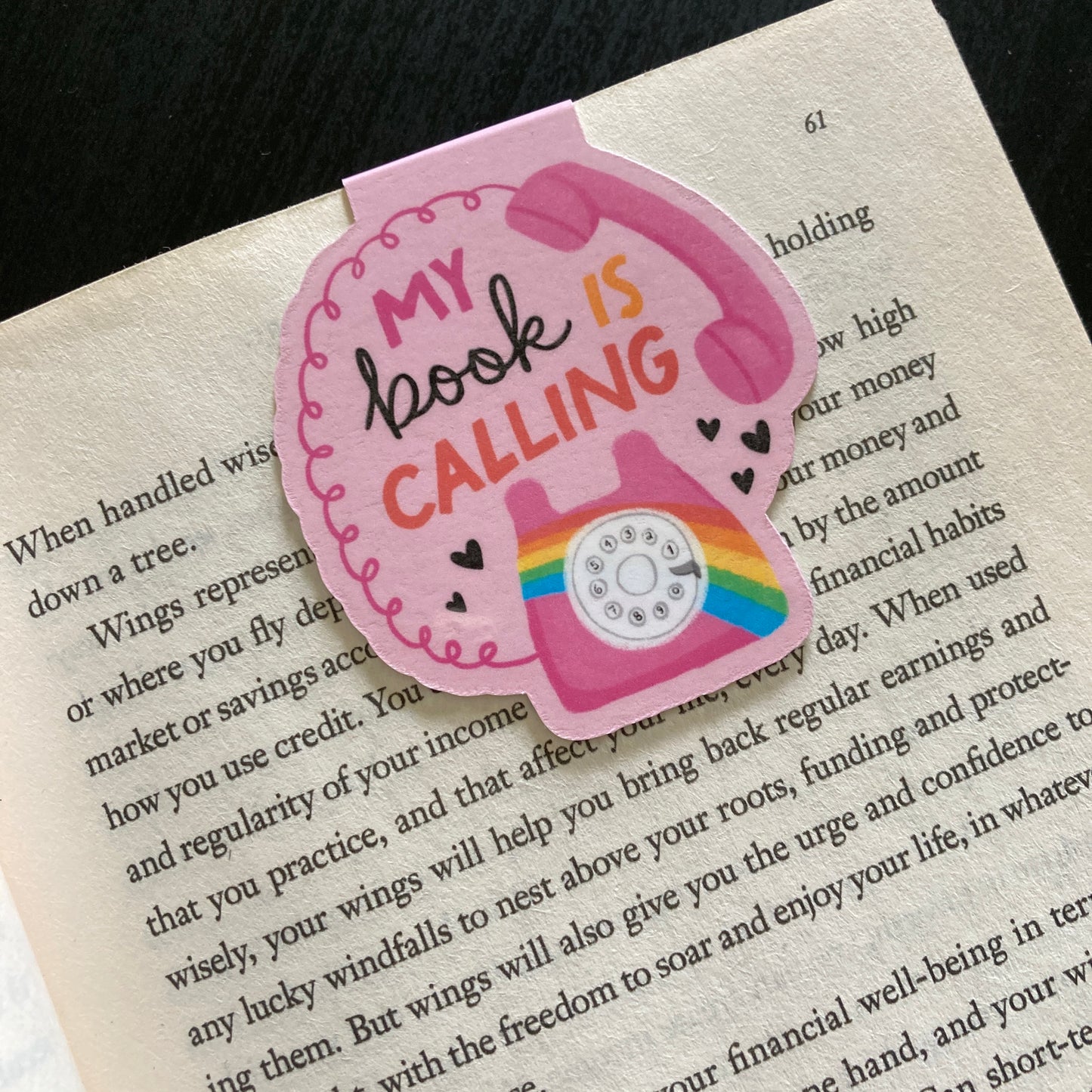 My Book Is Calling Magnetic Bookmark