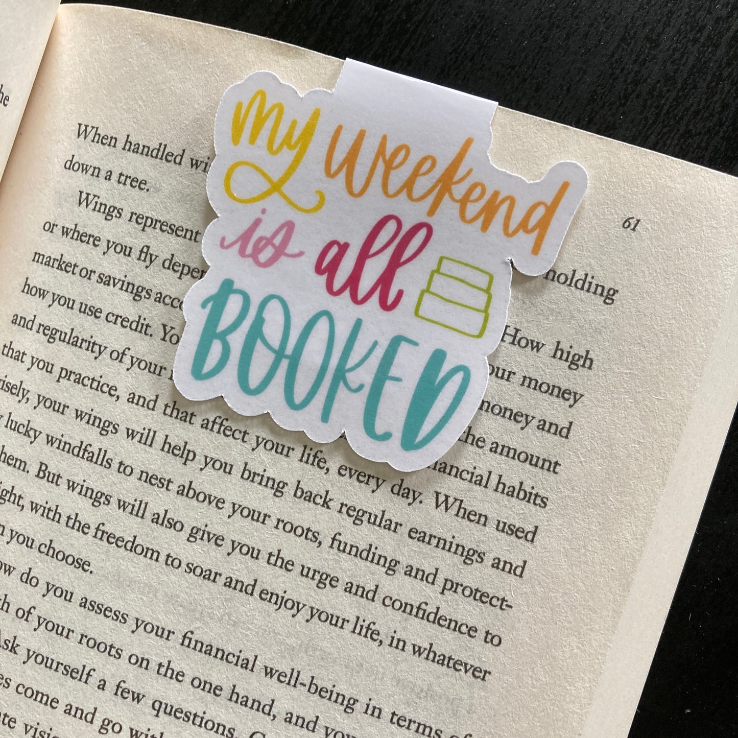 My Weekend Is All Booked Magnetic Bookmark
