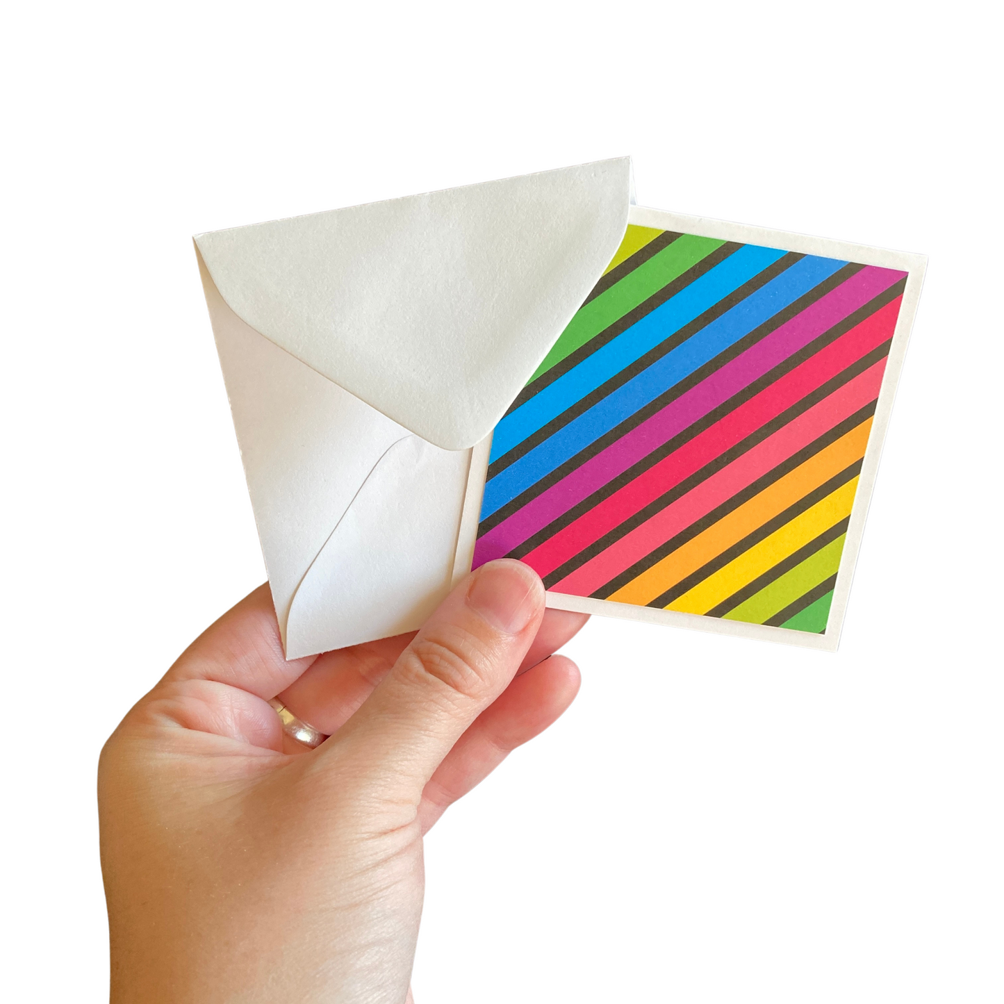 3x3 Neon Rainbow Note Cards
