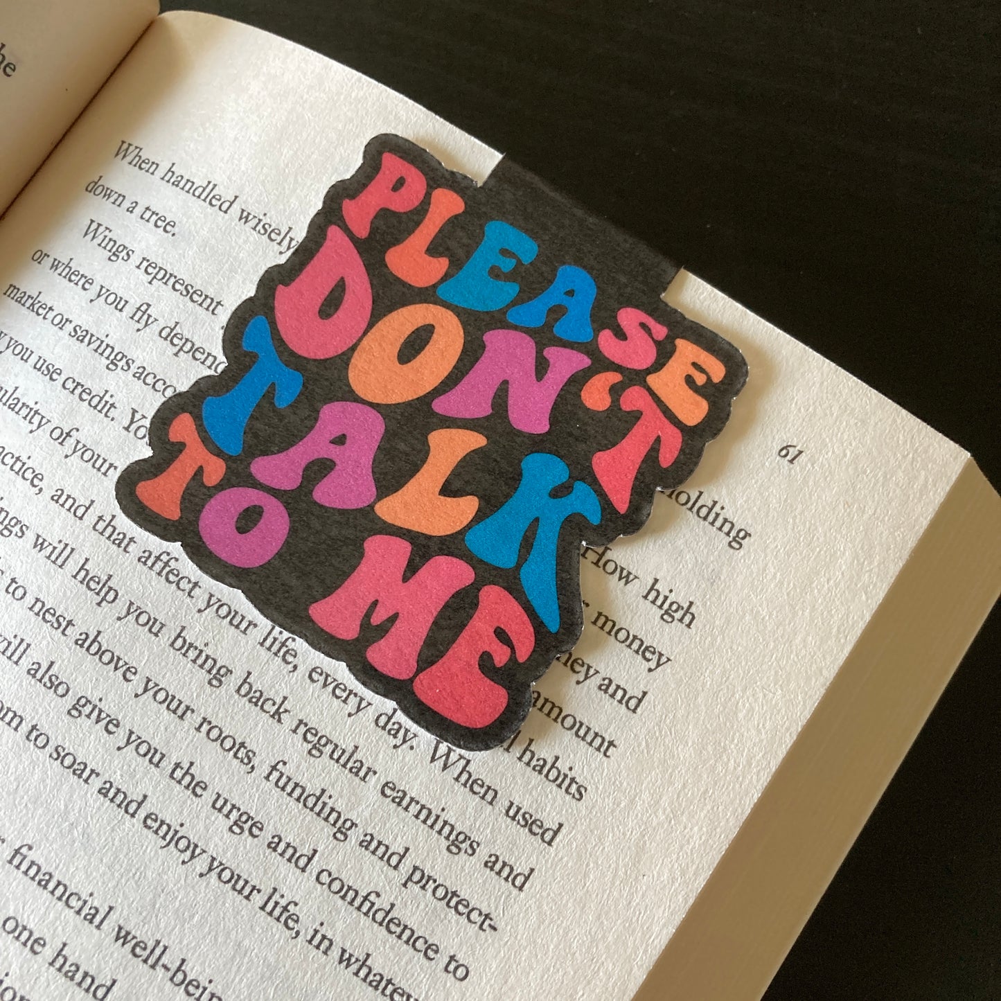 Please Don't Talk To Me Magnetic Bookmark