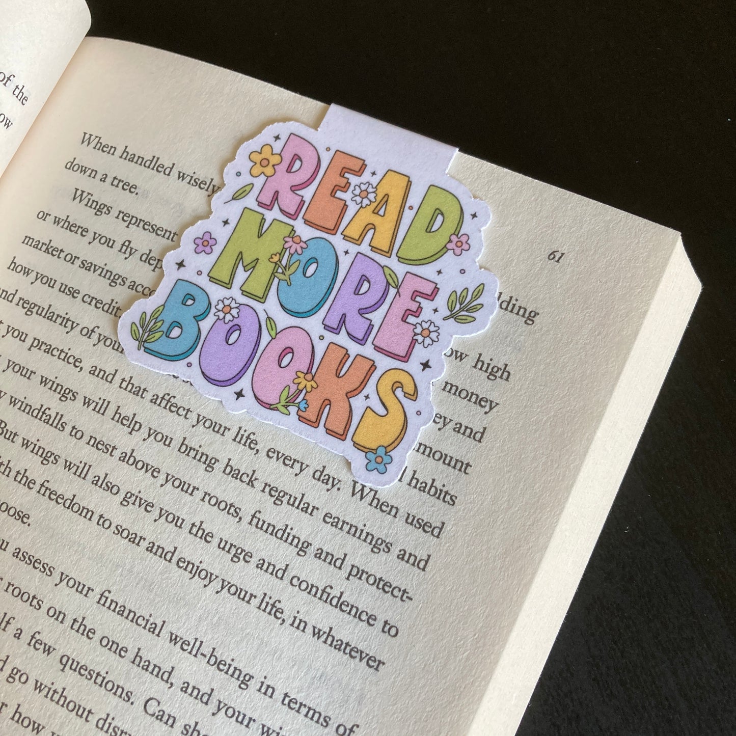 Read More Books Rainbow Magnetic Bookmark