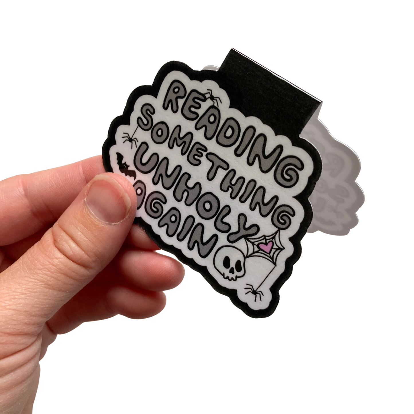 Reading Something Unholy Again Magnetic Bookmark