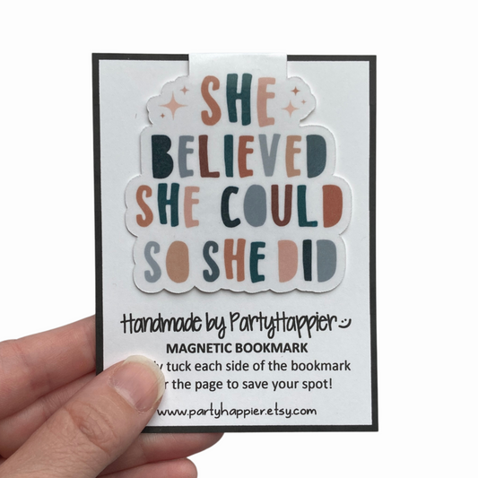 She Believed She Could So She Did Magnetic Bookmark