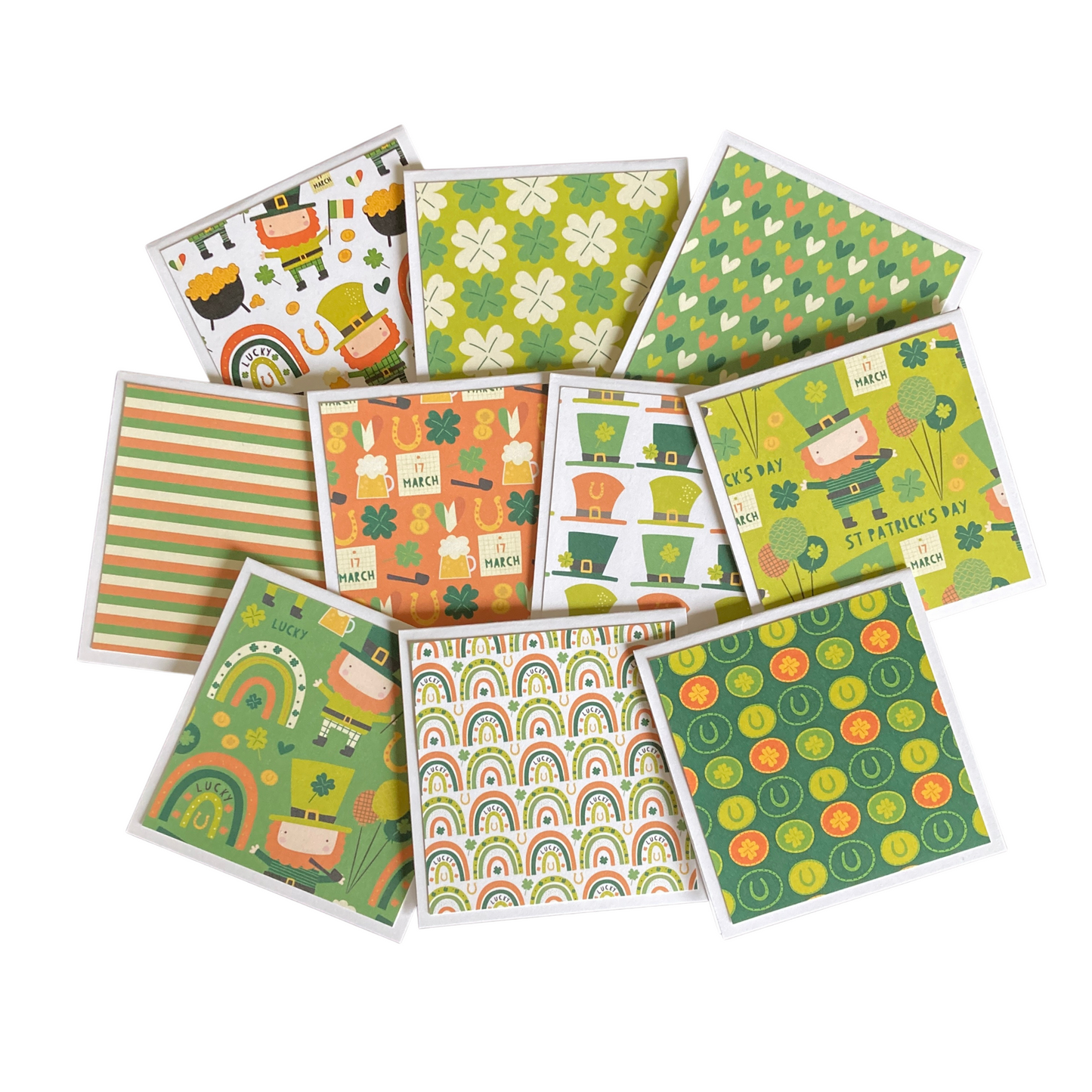 3x3 St. Patrick's Day Note Cards
