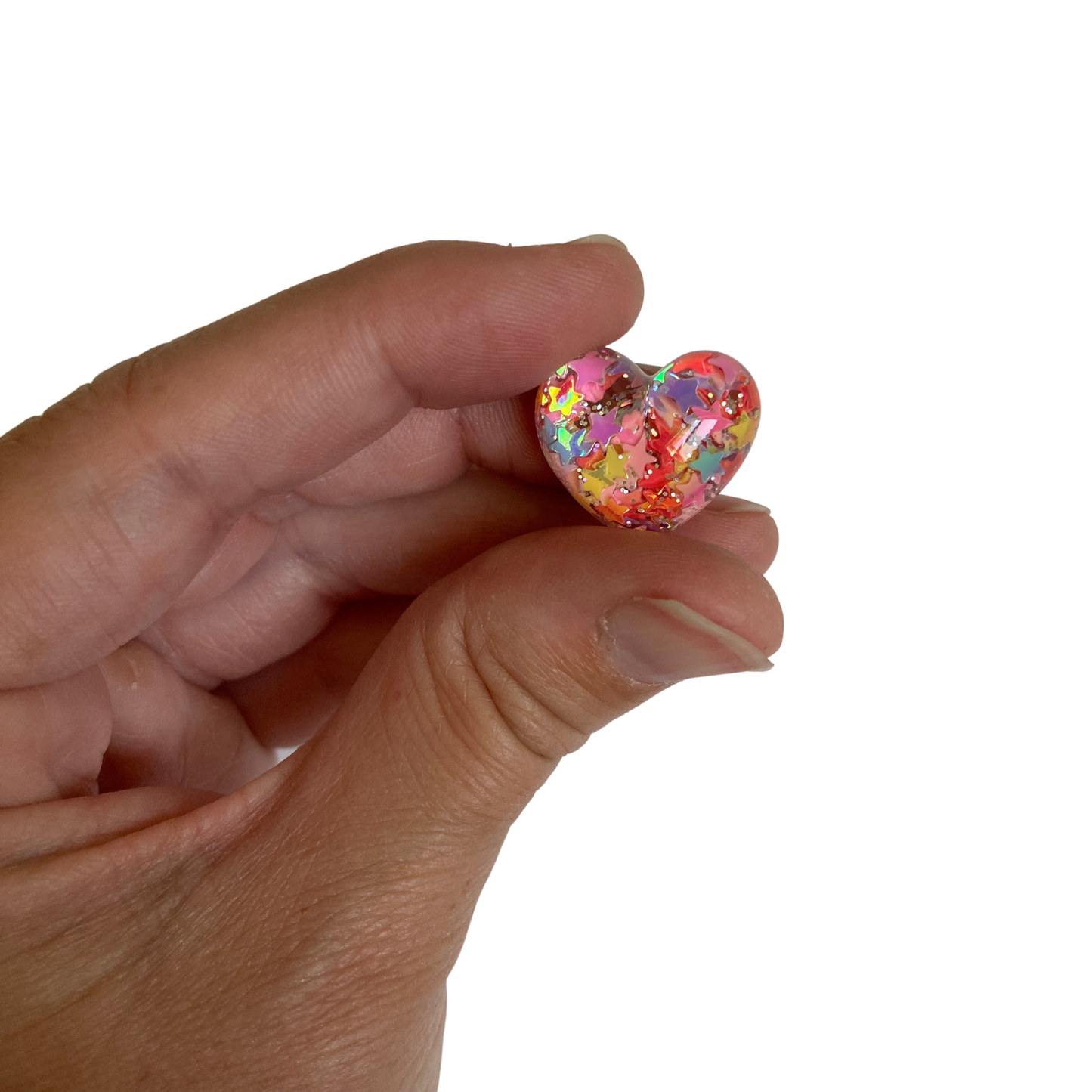 Sparkly Heart Magnets