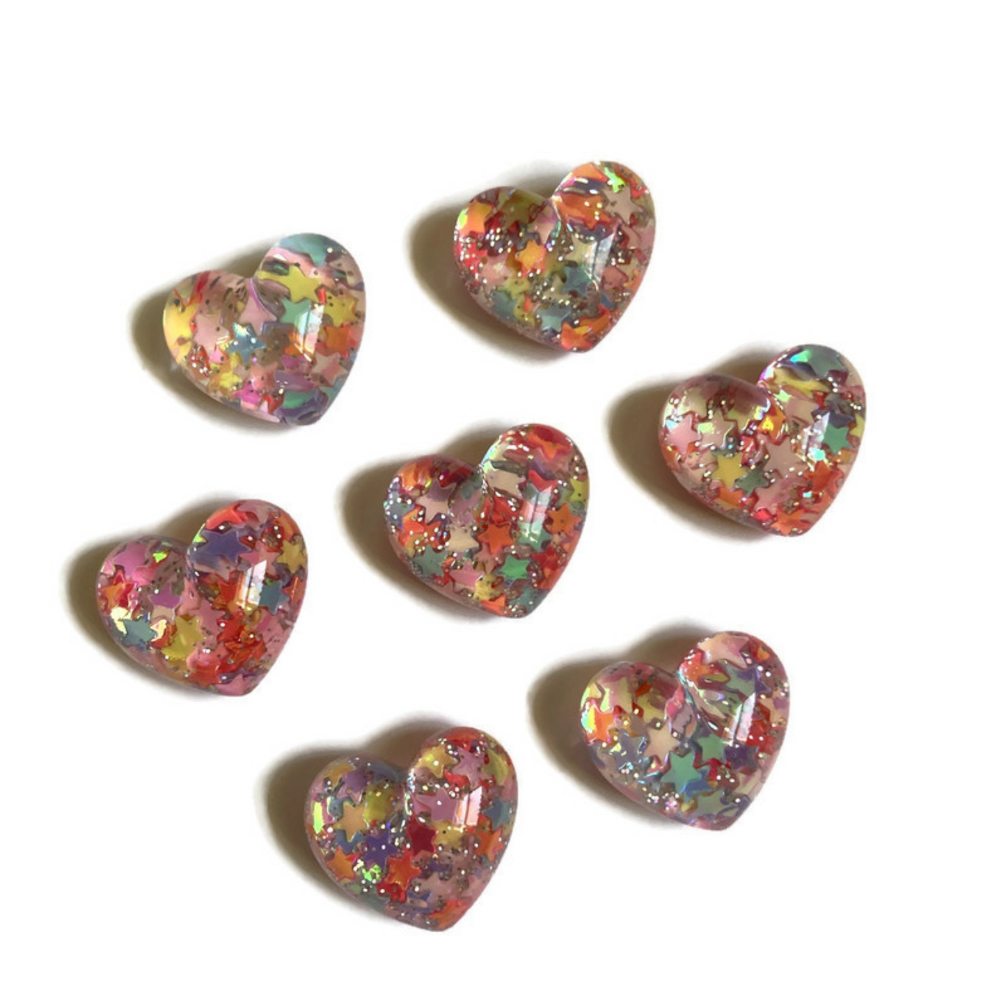 Sparkly Heart Magnets