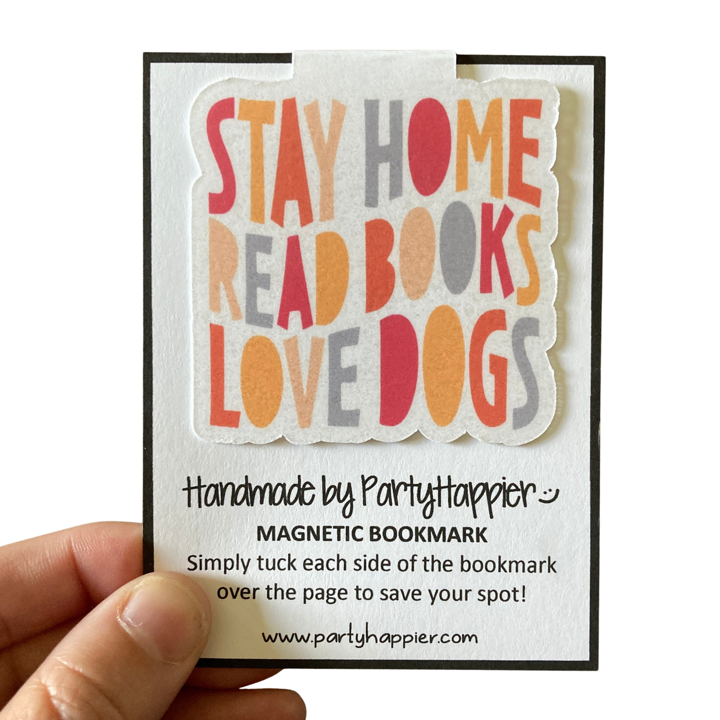 Stay Home Read Books Love Dogs Magnetic Bookmark