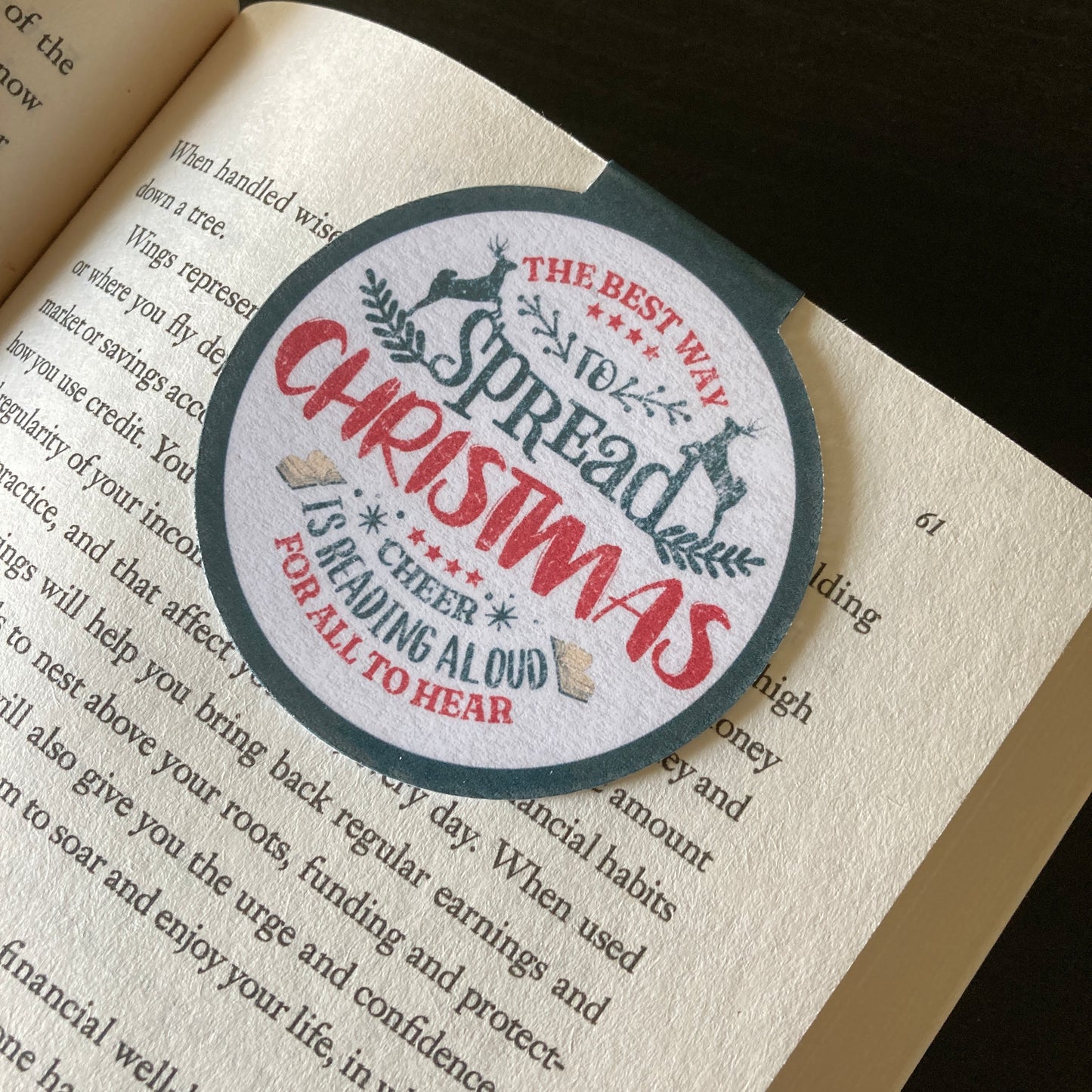 The Best Way To Spread Christmas Cheer Magnetic Bookmark