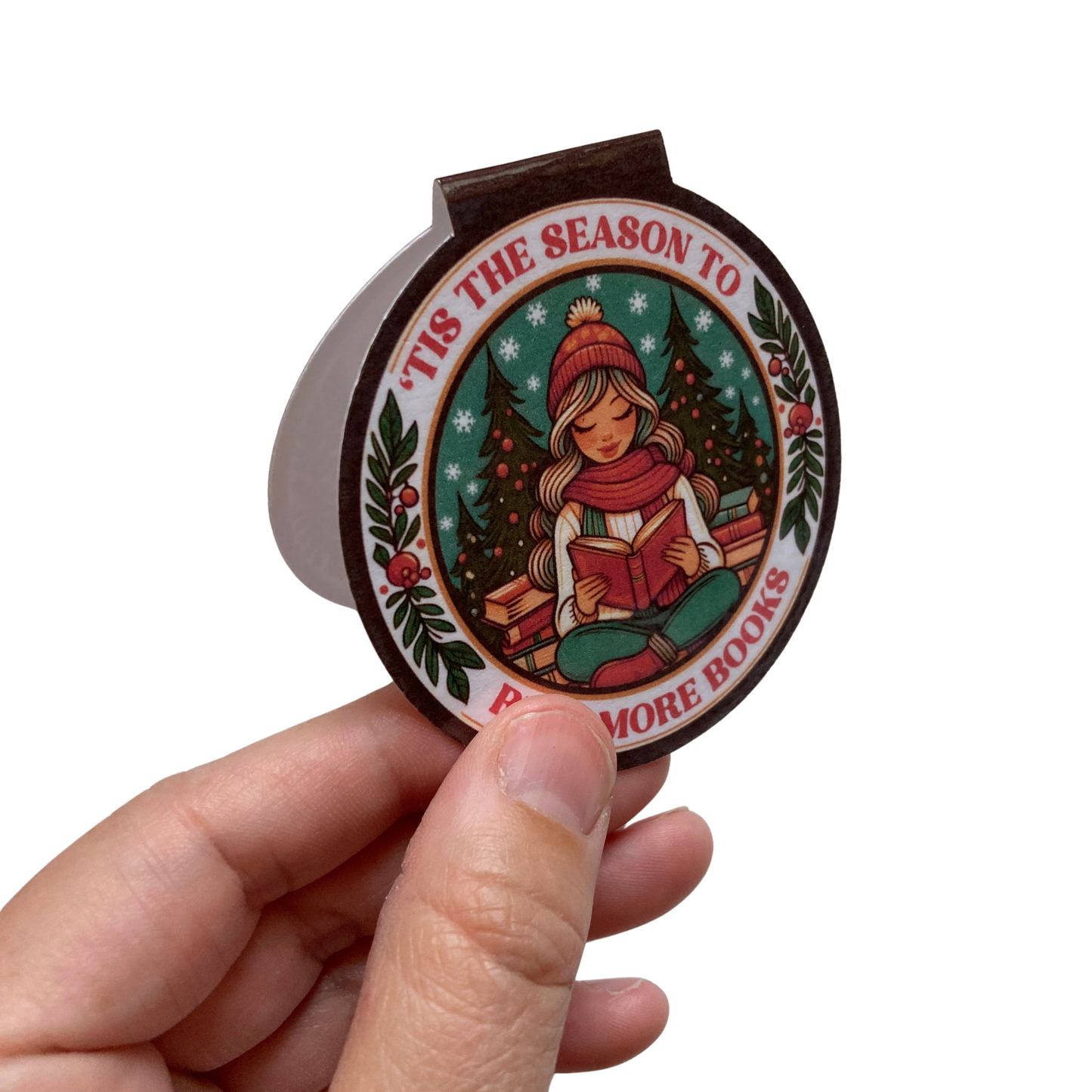 'Tis The Season To Read More Books Magnetic Bookmark