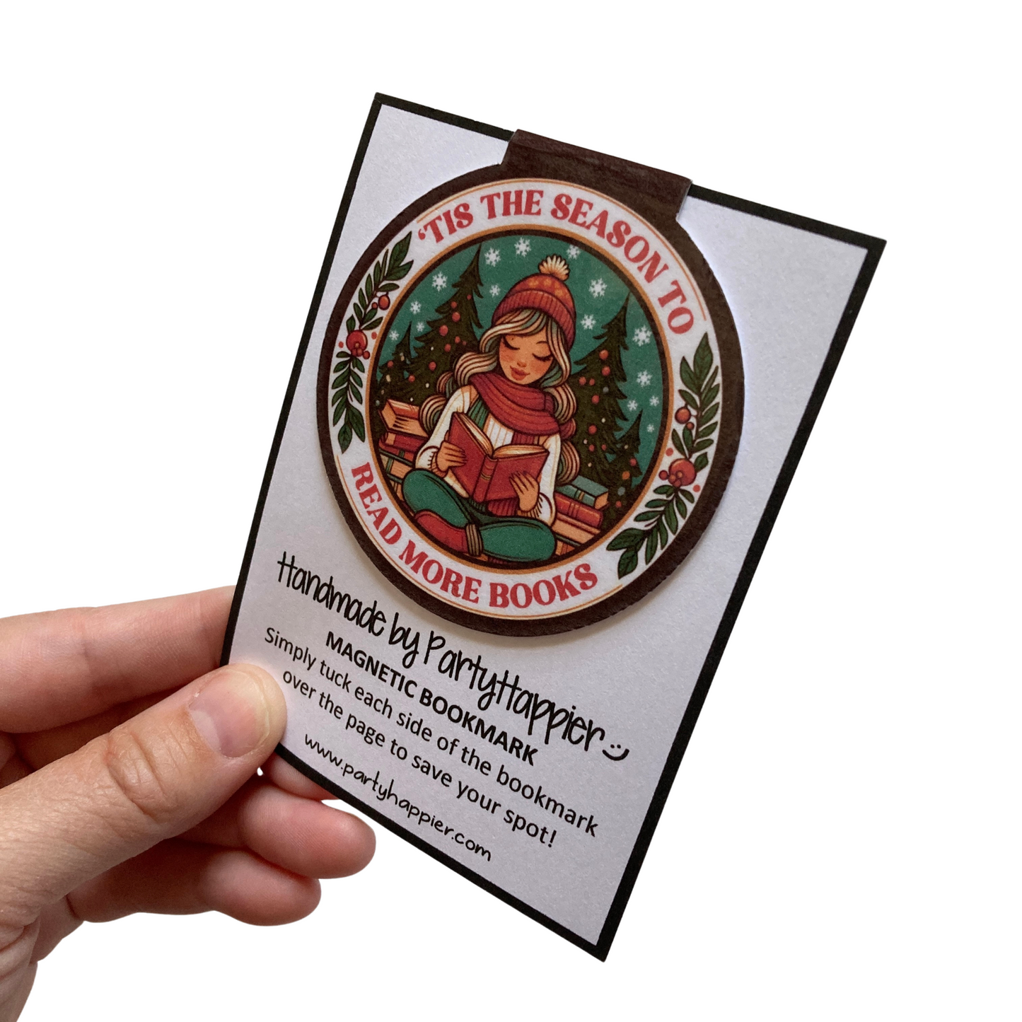 'Tis The Season To Read More Books Magnetic Bookmark