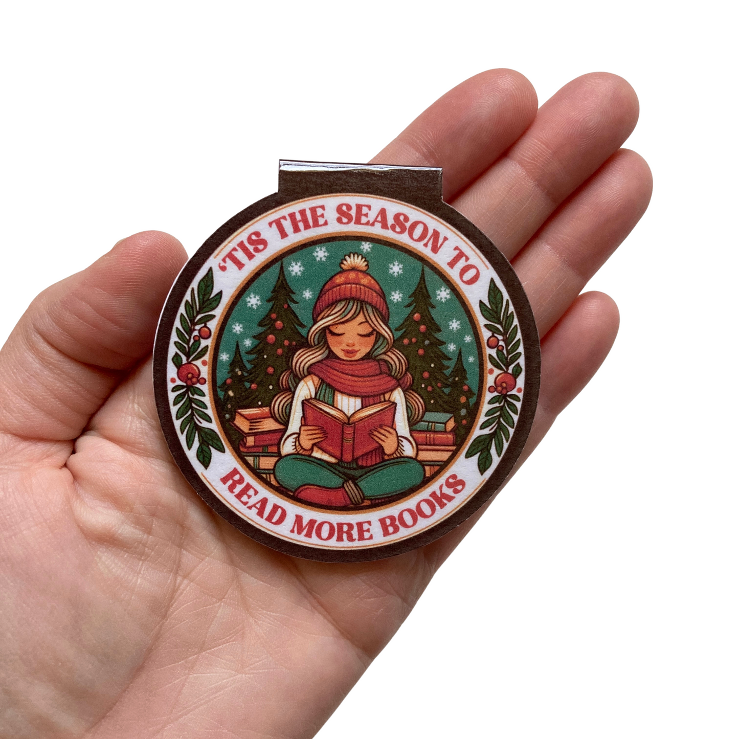 'Tis The Season To Read More Books Magnetic Bookmark