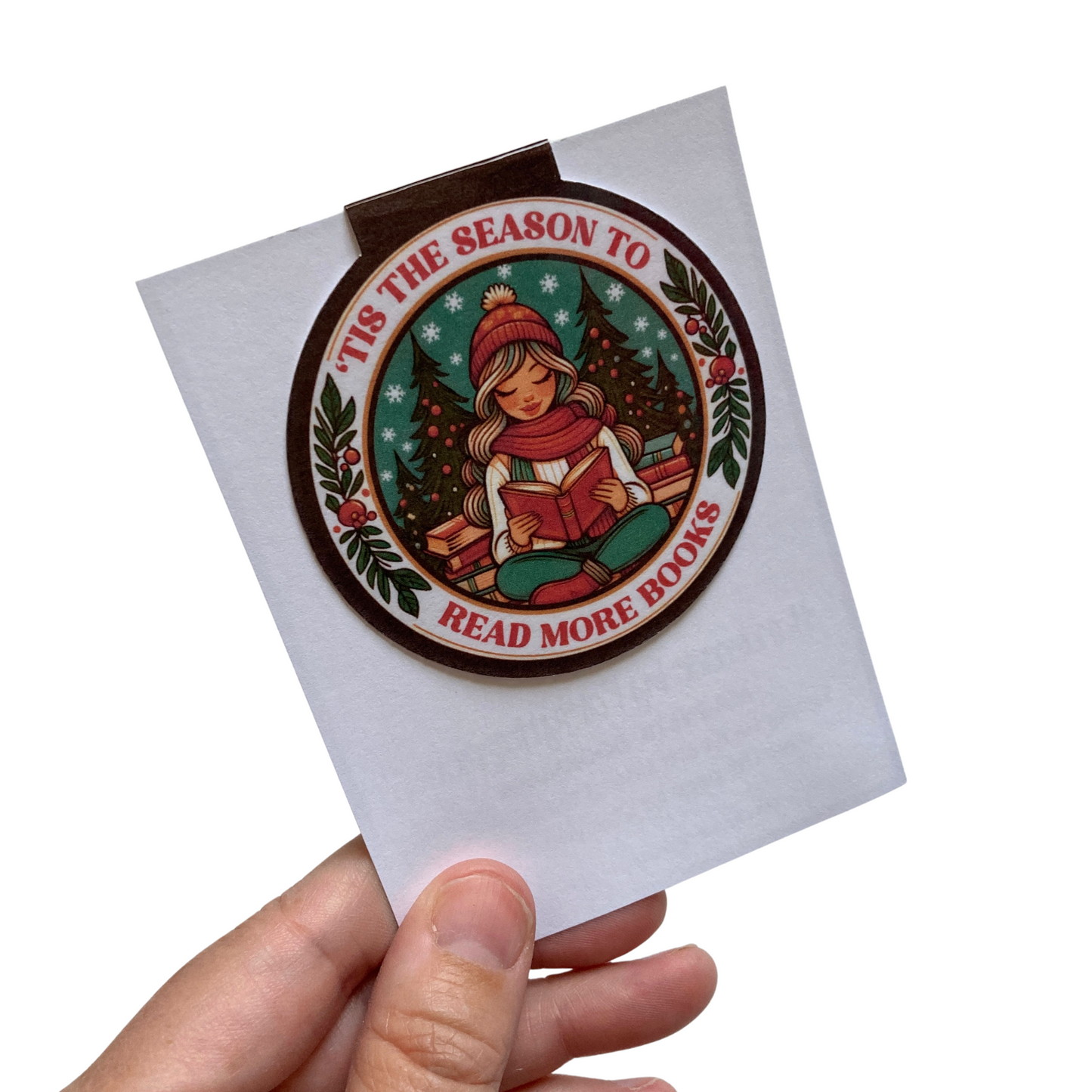 'Tis The Season To Read More Books Magnetic Bookmark