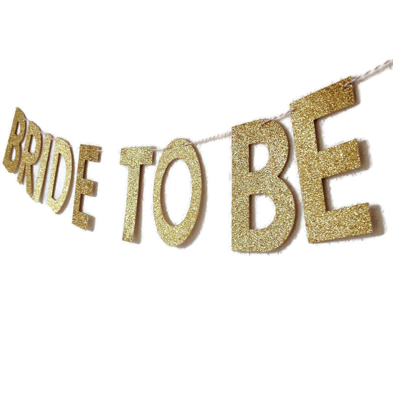 Bride To Be Glitter Banner