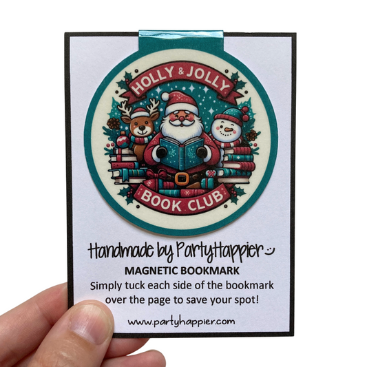 Holly & Jolly Book Club Magnetic Bookmark